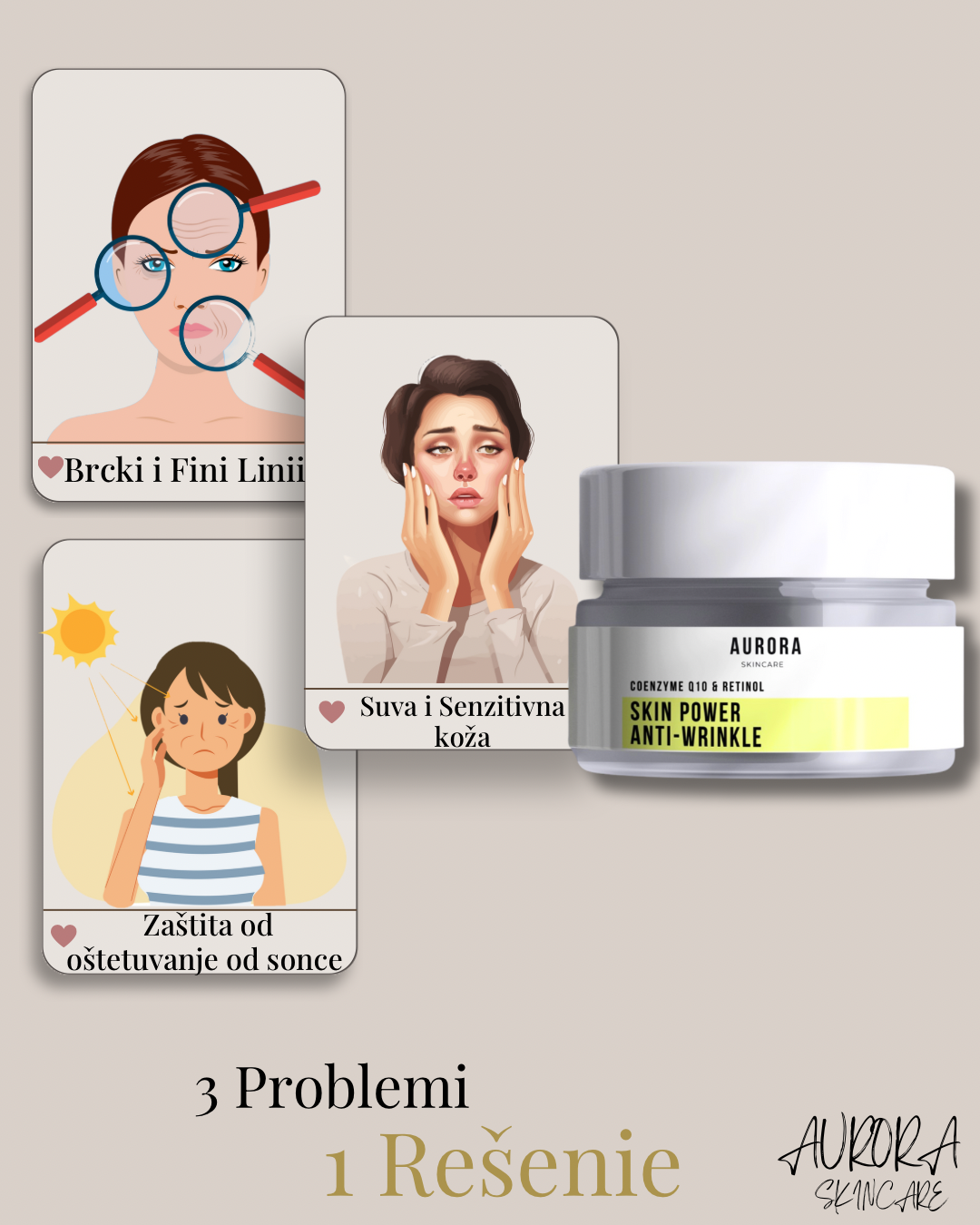 Skin Power- Anti Aging - Krema protiv stareenje i hidratacija na kožata